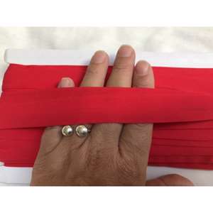 Mat elastisk skråbånd/ foldeelastik (Rød)